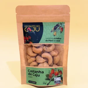 CASTANHA DE CAJU COM SAL 50G EMBALAGEM KRAFT
